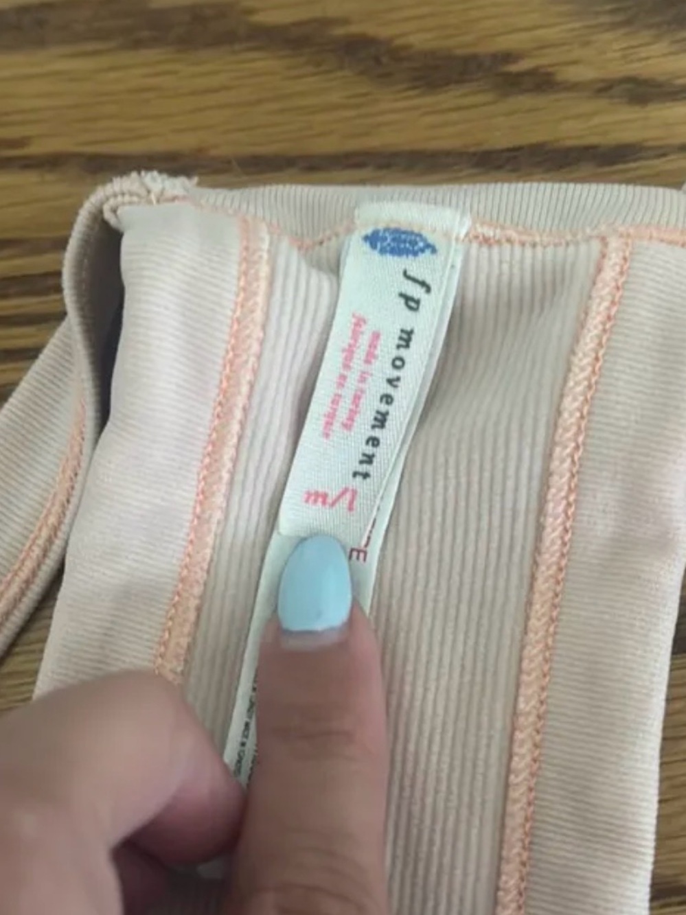 Free People Ribbed Racerback Tank Top - Pale Peach - Picture 3 of 4